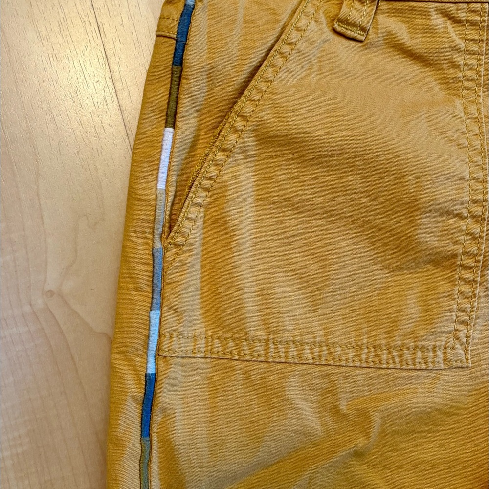 Prana Women’s mustard yellow shorts Size 6 - Picture 3 of 8